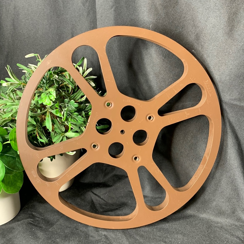 Vintage circa 1940’s Goldberg Bros. Brown 14”, 45 min, 16mm, 1600 Ft, movie reel